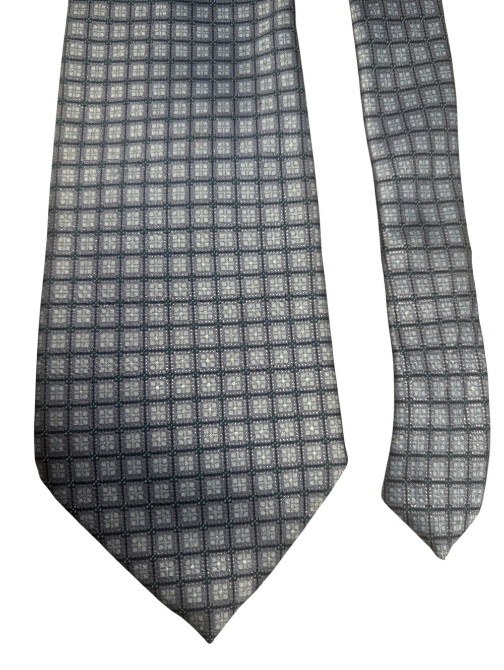 Via Europa Neckwear Silk Blue Geometric Men's Designer Tie